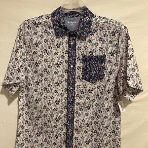 Boys floral short sleeve button shirt